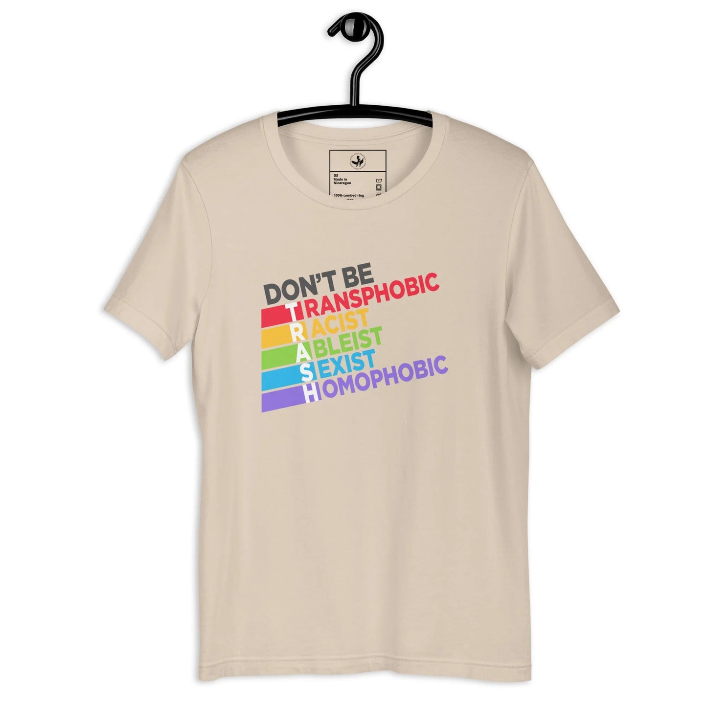 Don’t Be TRASH unisex t-shirt, LGBTQ, Feminist, Anne Lesniak, Rebel Girl Rampage