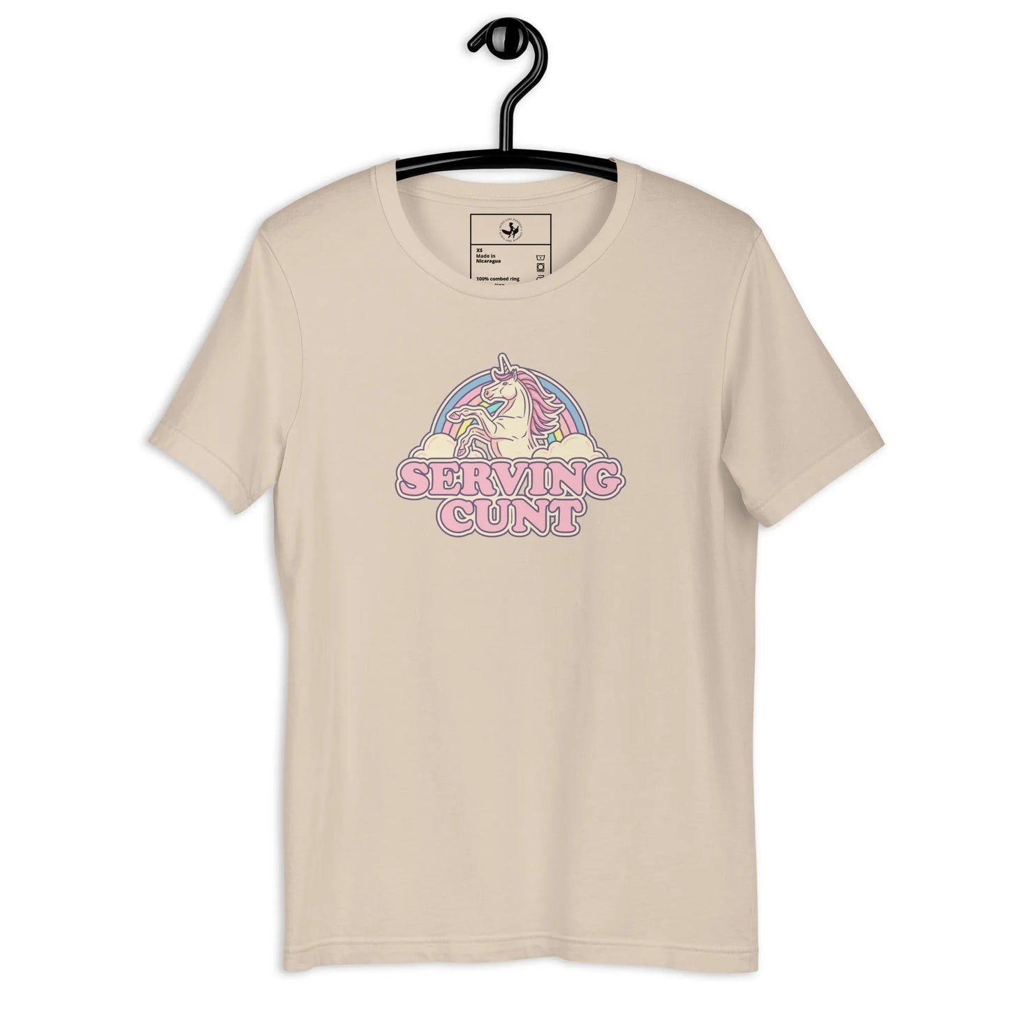 Serving Cunt Unisex T-Shirt, pink unicorn Top, LGBTQ, Sanne Lesniak, Rebel Girl Rampage