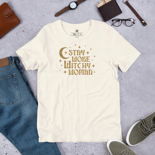 Stay Woke Witchy Woman Unisex T-Shirt, Anne Lesniak, Coven, Rebel Girl Rampage