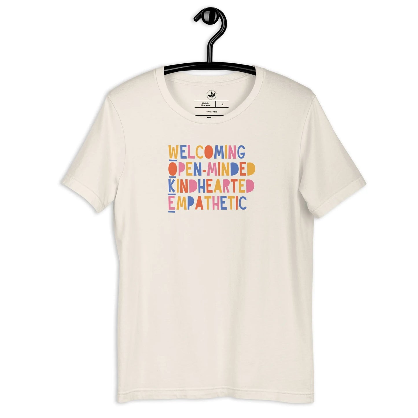 Woke Playful Acronym Unisex T-Shirt, Welcoming, Open-Minded, kindhearted, Empathetic, Rebel Girl Rampage