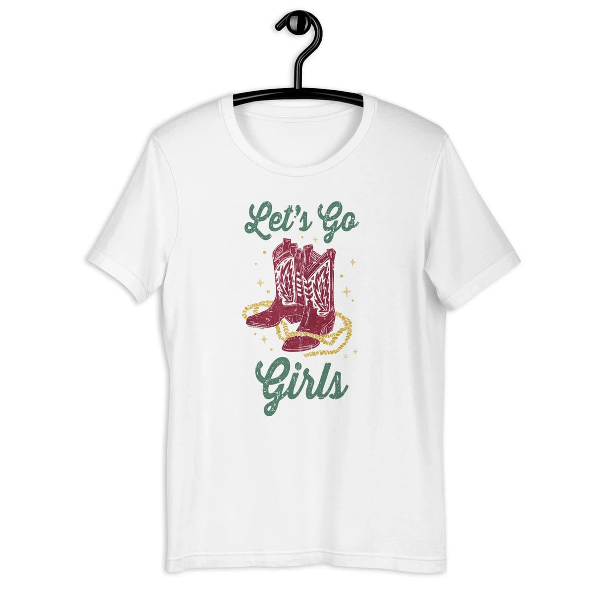 Let’s Go Girls Cowgirl Boots unisex western art texas t-shirt Rebel Girl Rampage