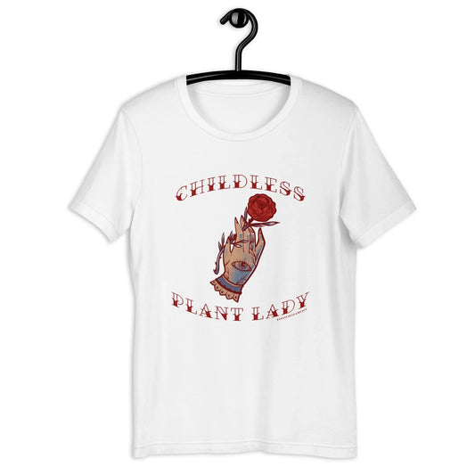 Childless Plant Lady Unisex T-Shirt, T-Shirts, Shirts & Tops, Pets, cat mom, cat lovers, Designs by Lindsey, Rebel Girl Rampage