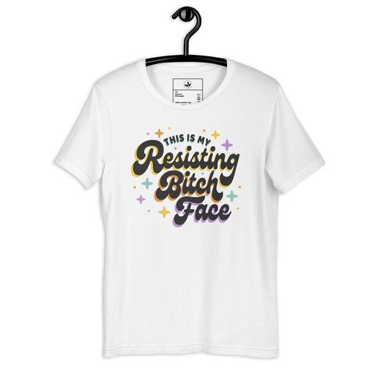 This is my resisting bitch face sparkly cute font graphic t shirt, rebellion, resting bitch face, funny, protest clothing, Rebel Girl Rampage