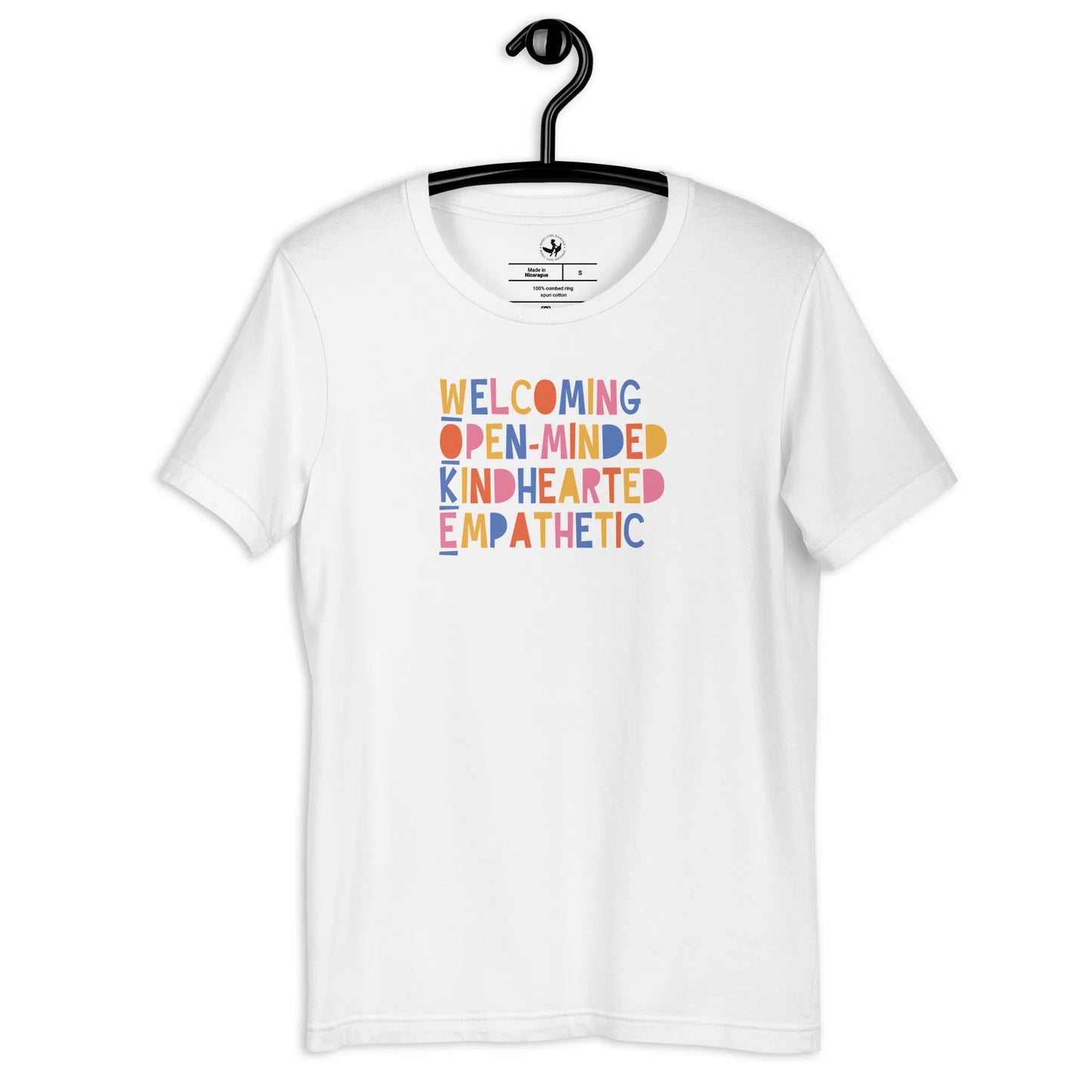 Woke Playful Acronym Unisex T-Shirt, Welcoming, Open-Minded, kindhearted, Empathetic, Rebel Girl Rampage