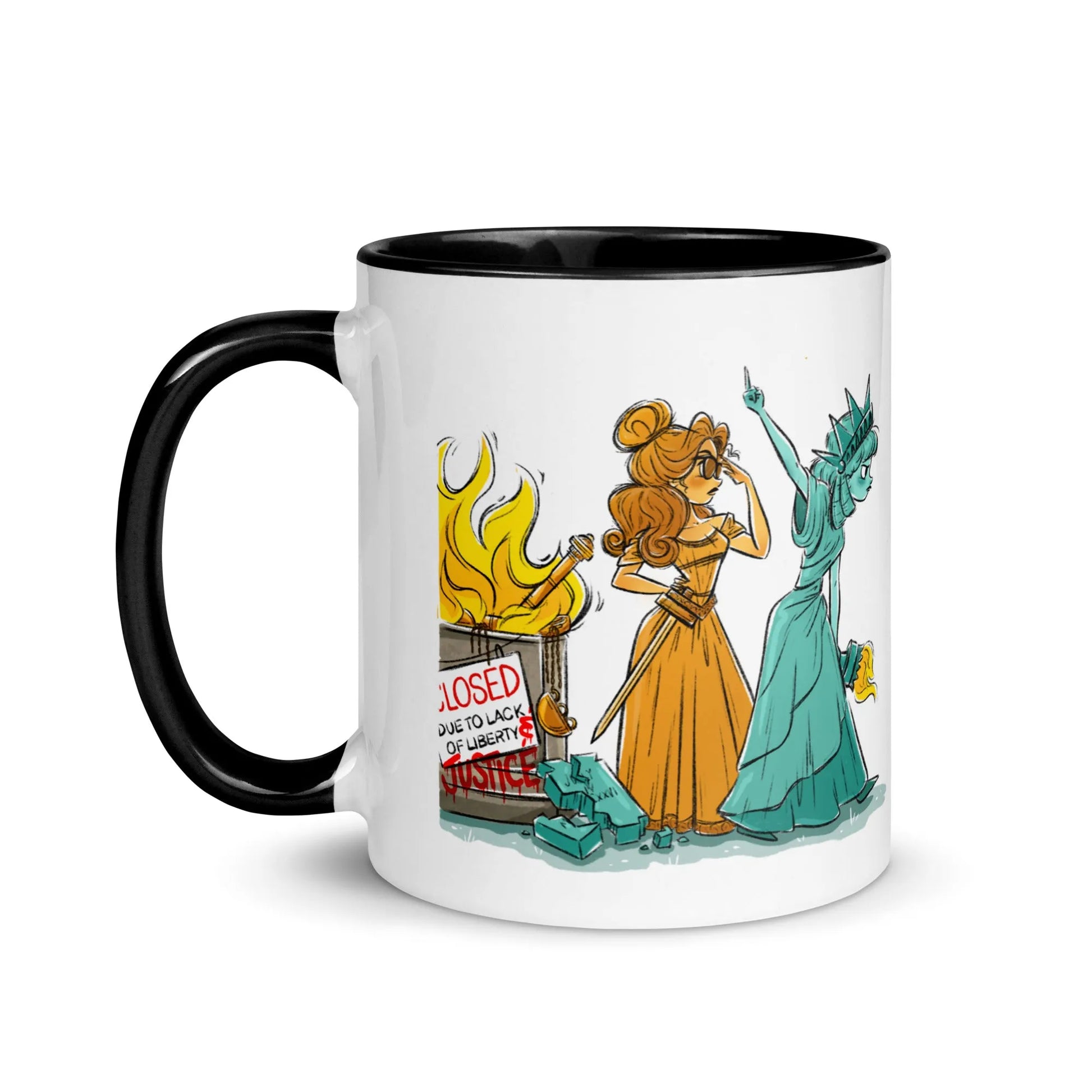 America is Closed Ceramic coffee cup, Rebel Girl Rampage, Mug, Home, Designs by Annie