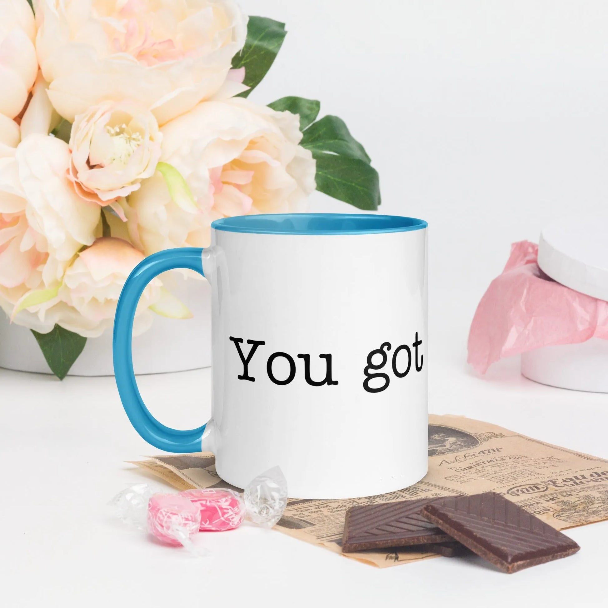 You got this, slut 11 oz inspirational ceramic coffee mug with color inside.