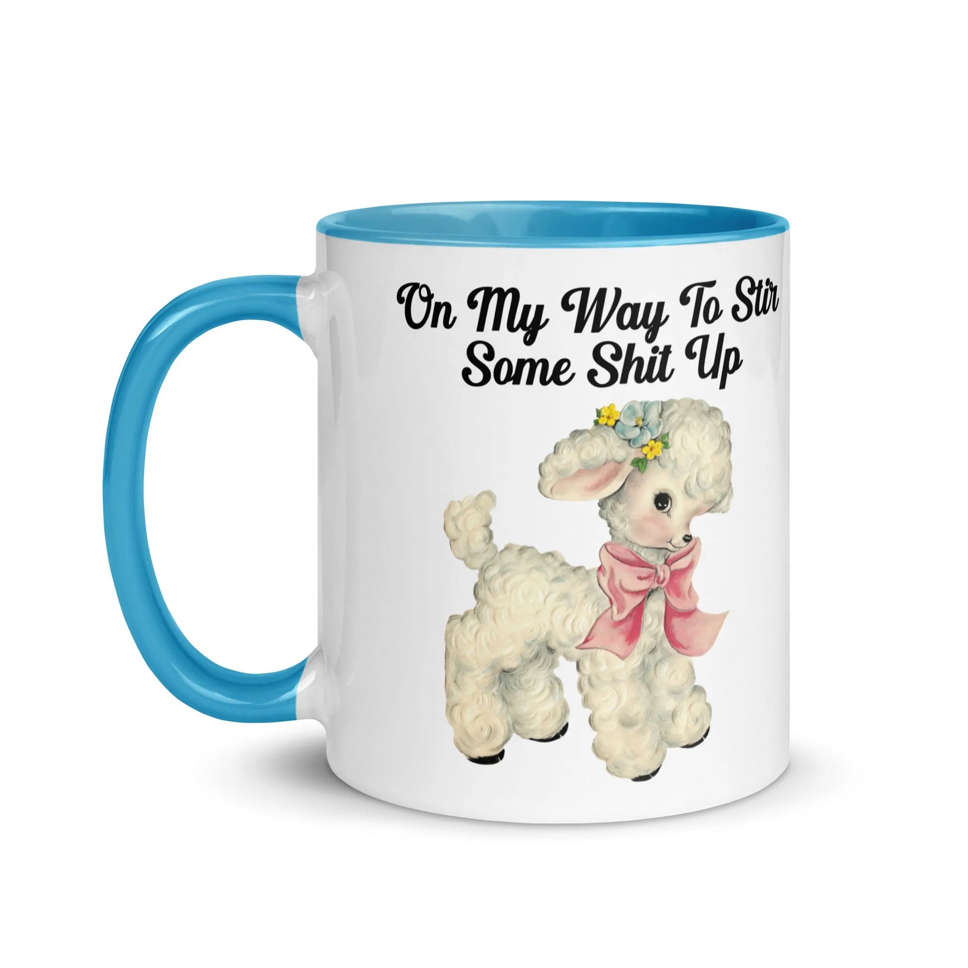 Stir It Up Ceramic Coffee Mug, Cute lamb, Sassy, cottage core, cute core , Start some shit, Rebel Girl Rampage