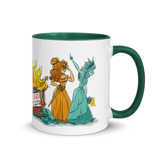 America is Closed Middle Finger F you Statue of Liberty Ceramic Coffee  Mug, Rebel Girl Rampage, Mug, Home Decor Drinkware
