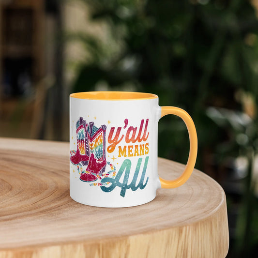 Y’all Means All Ceramic Mug, Mugs, Rebel Girl Rampage