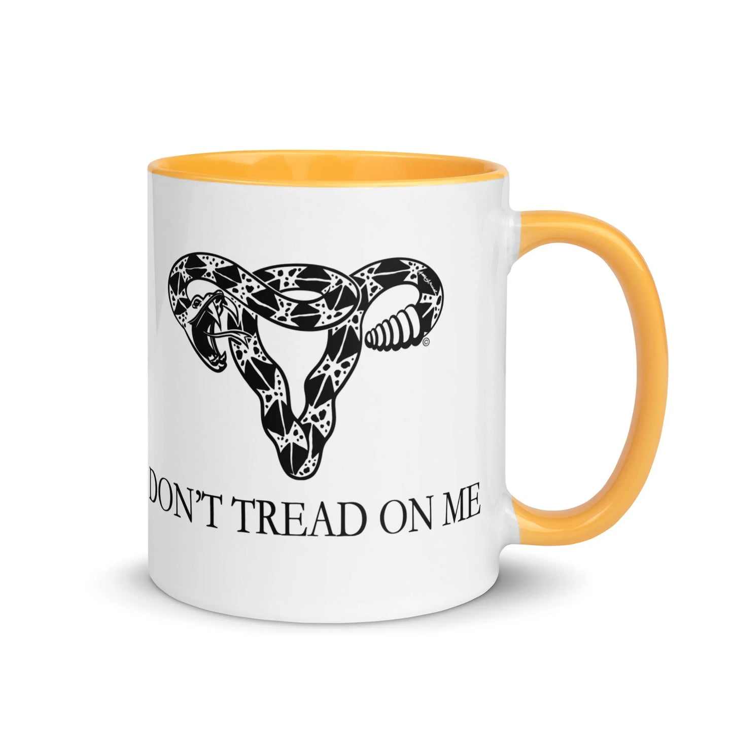Don’t Tread On Me Uterus Pro Choice Snake Ovaries Women’s Rights Ceramic Coffee Mug Rebel Girl Rampage