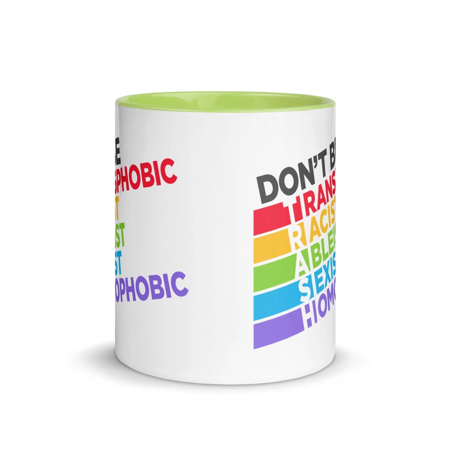 Don’t Be TRASH Ceramic Coffee Mug, Inclusive, LGBTQ, Feminist, Anti Fascist, BLM, Rebel Girl Rampage