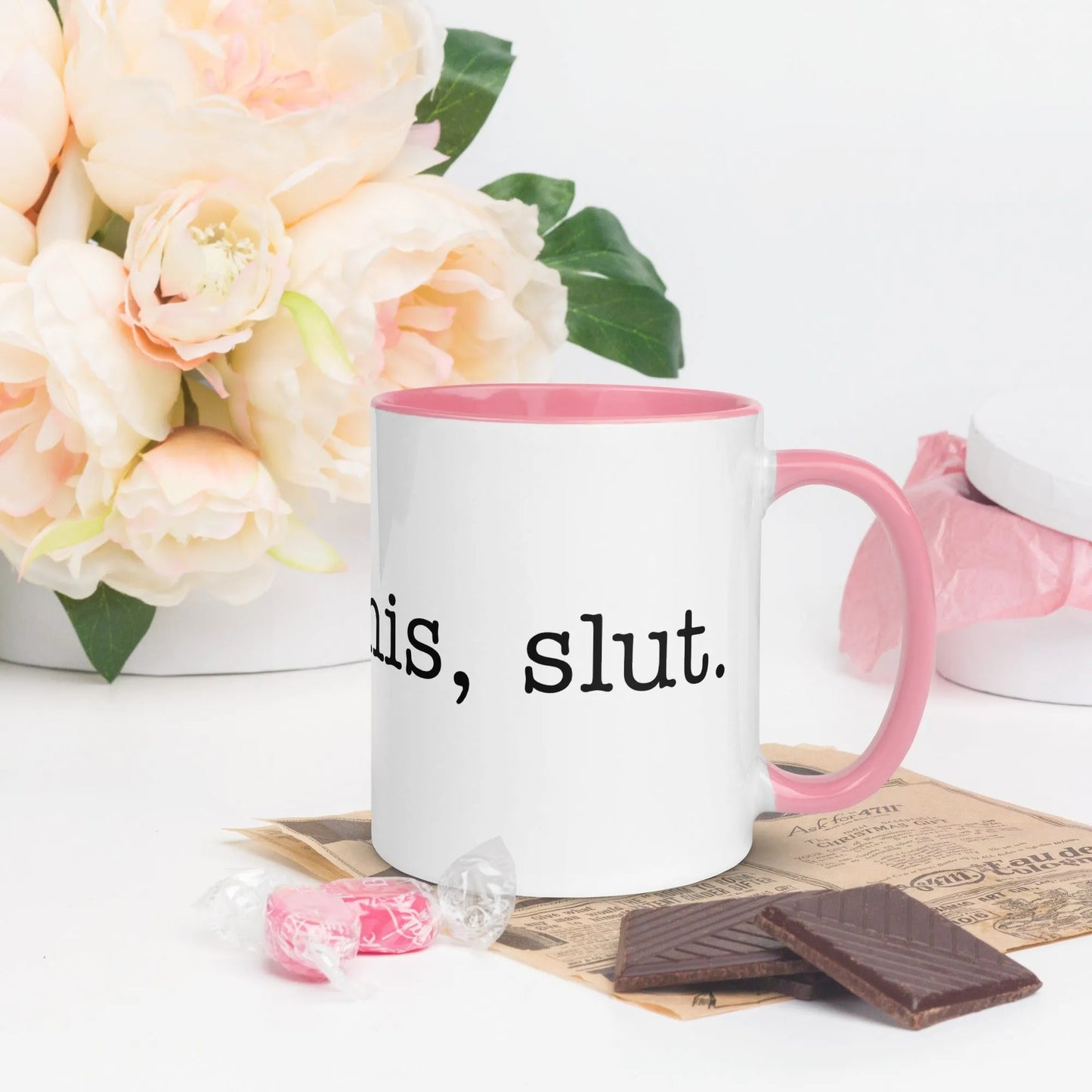 You got this, slut 11 oz inspirational ceramic coffee mug with color inside.