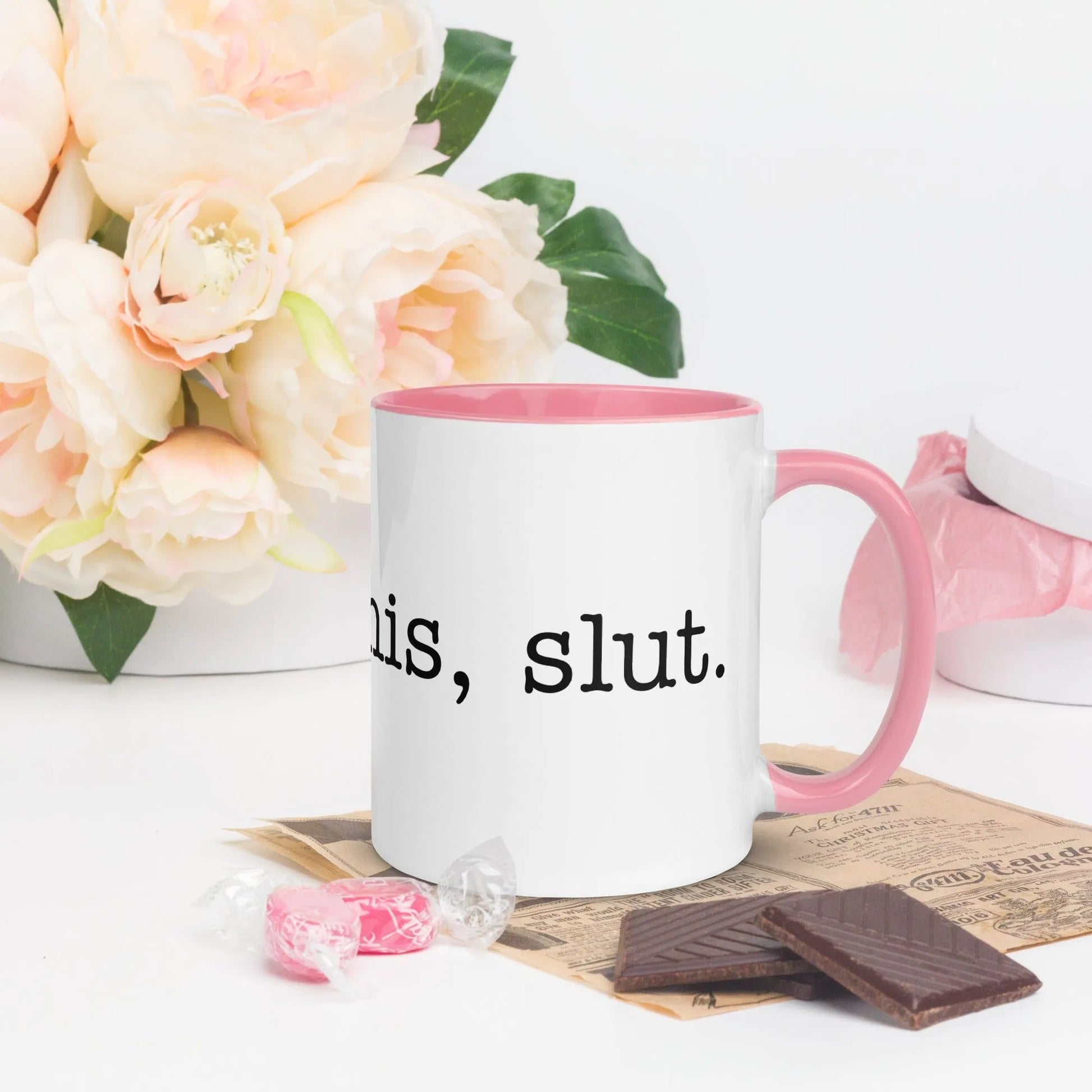 You got this, slut 11 oz inspirational ceramic coffee mug with color inside.