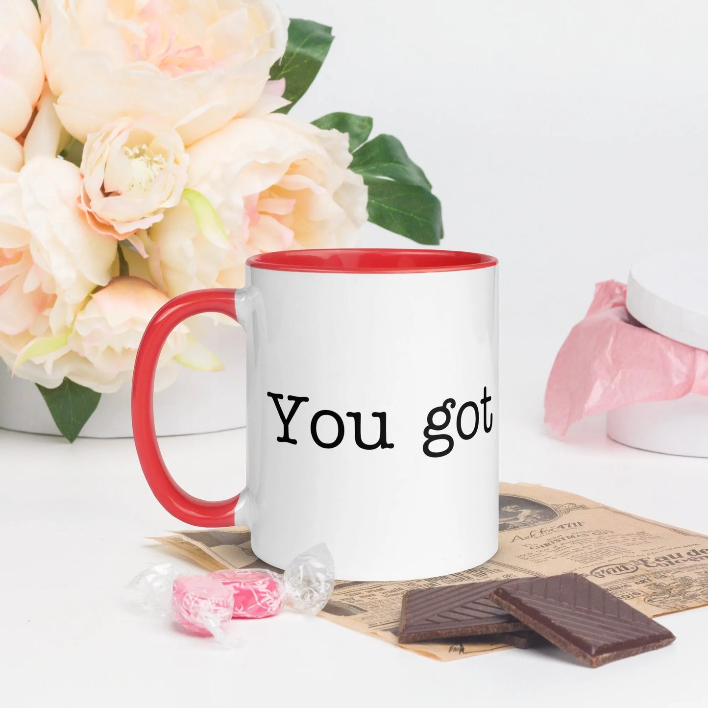You got this, slut 11 oz inspirational ceramic coffee mug with color inside.