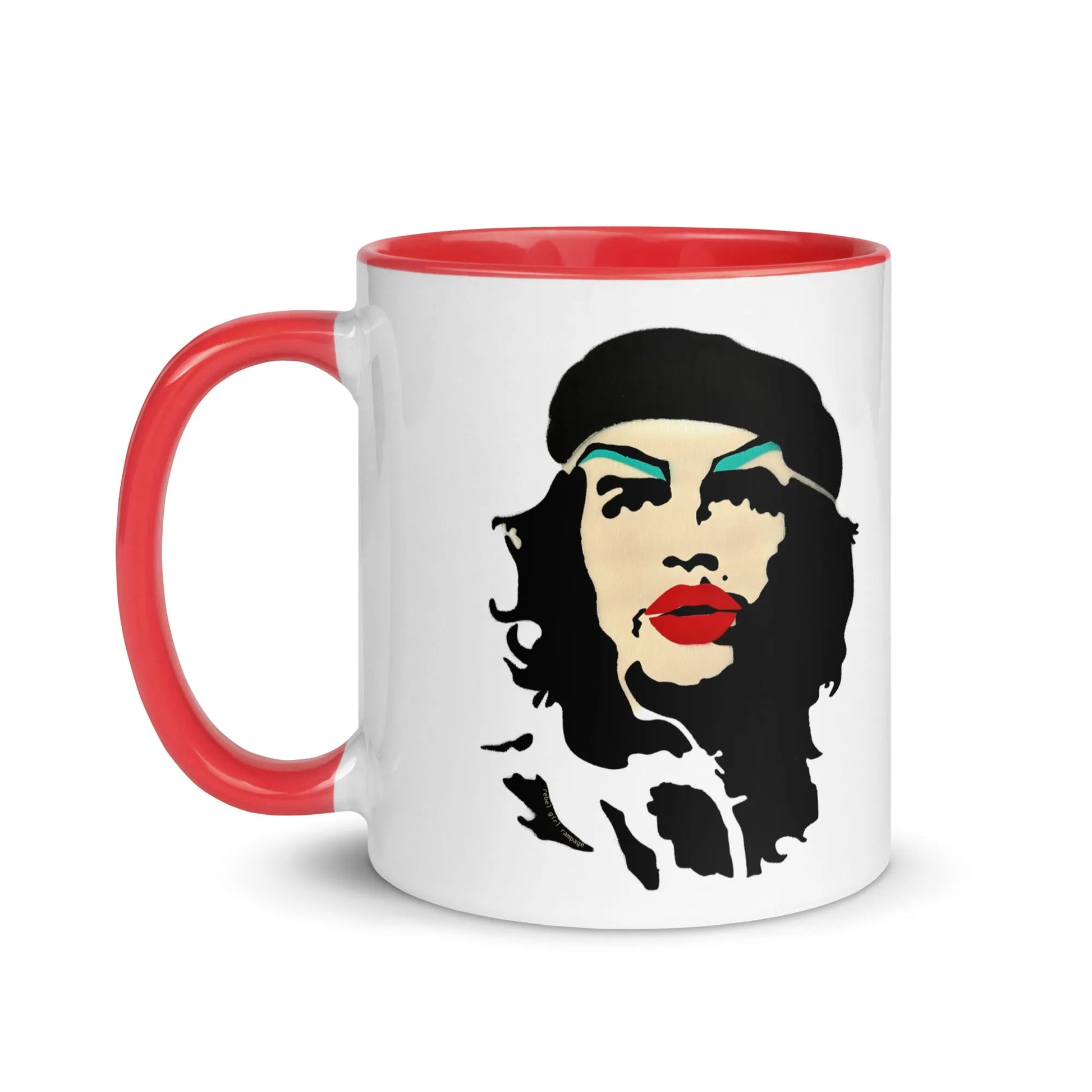 Revolution Slay Ceramic Coffee Mug, Rebel Girl Rampage Che Guevara Graffiti Stencil Art