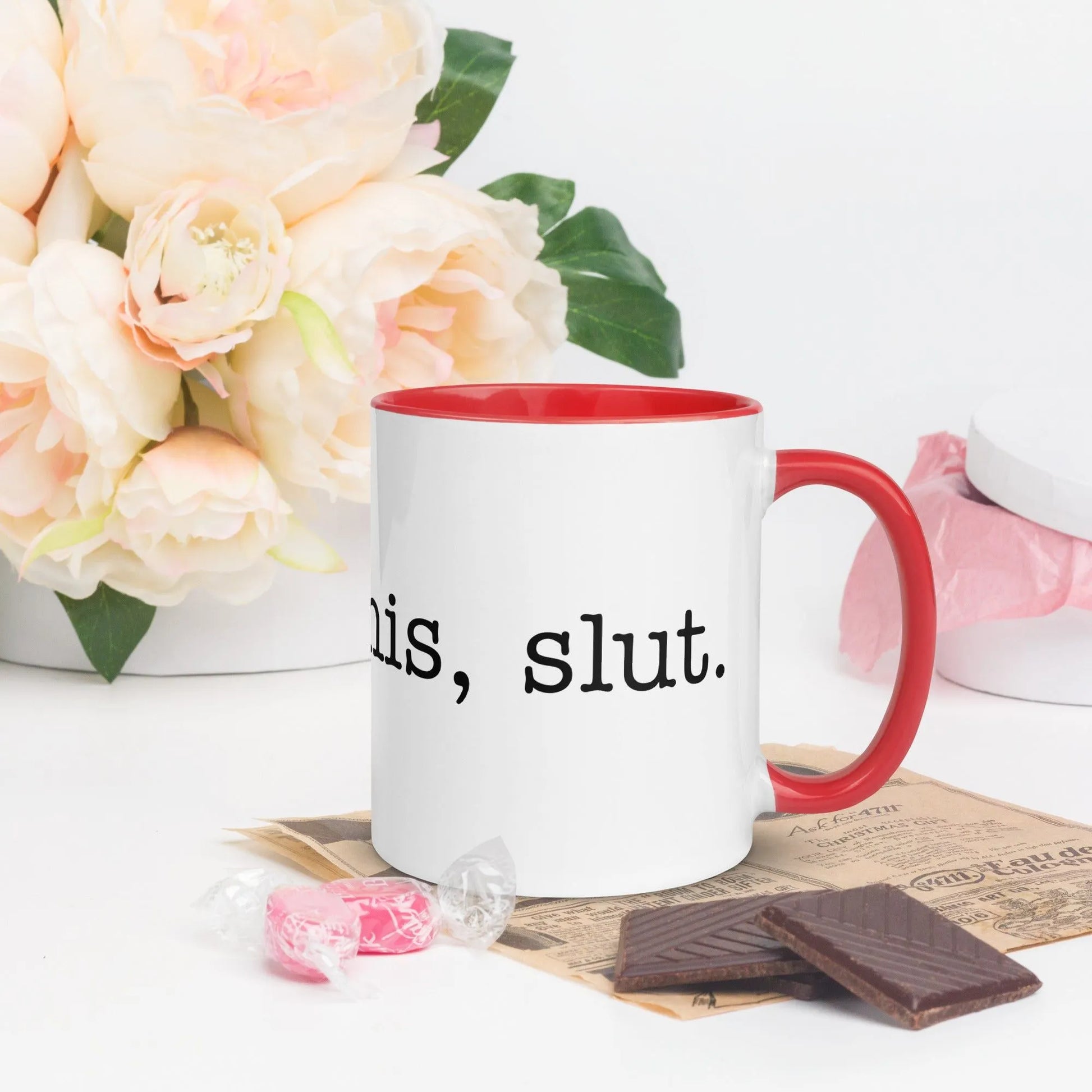 You got this, slut 11 oz inspirational ceramic coffee mug with color inside.