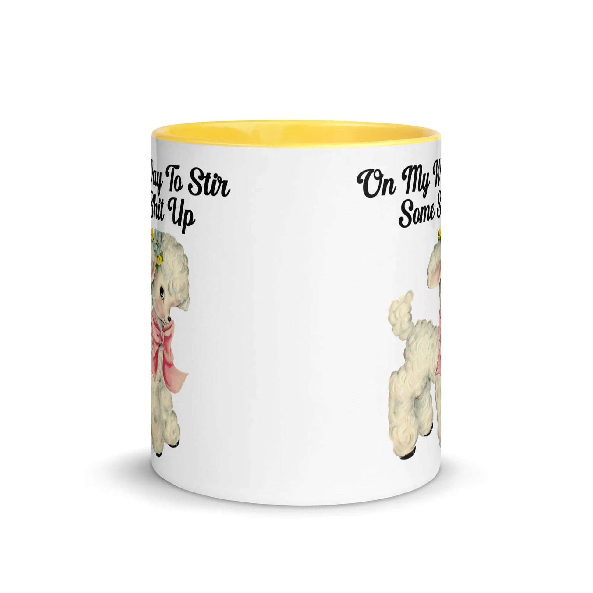 Stir It Up Ceramic Coffee Mug, Cute lamb, Sassy, cottage core, cute core , Start some shit, Rebel Girl Rampage