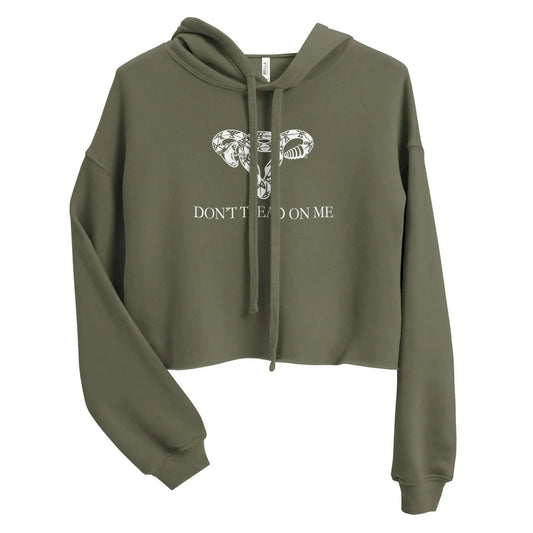 Don’t Tread On Me Uterus Crop Hoodie Abortion rights