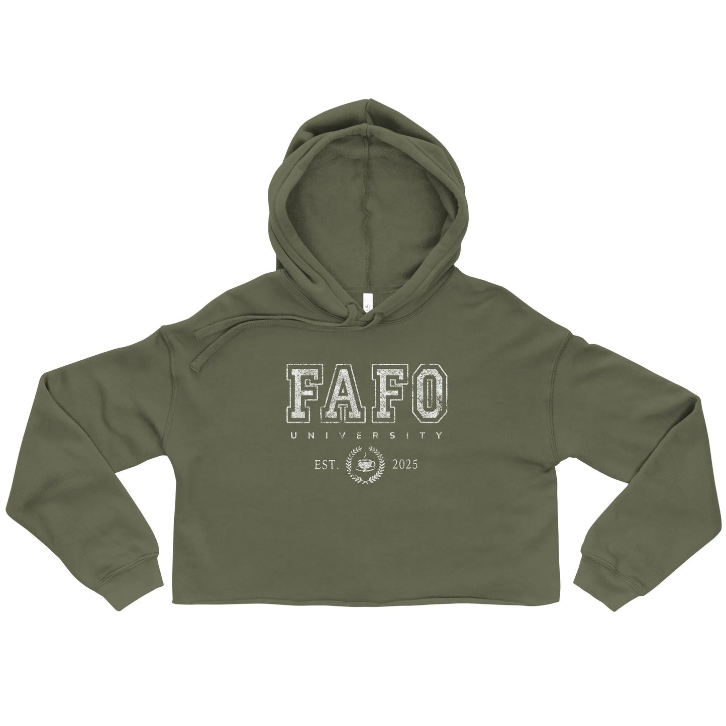 FAFO University Women’c Crop Hoodie, Anne Lesniak, Rebel Girl Rampage