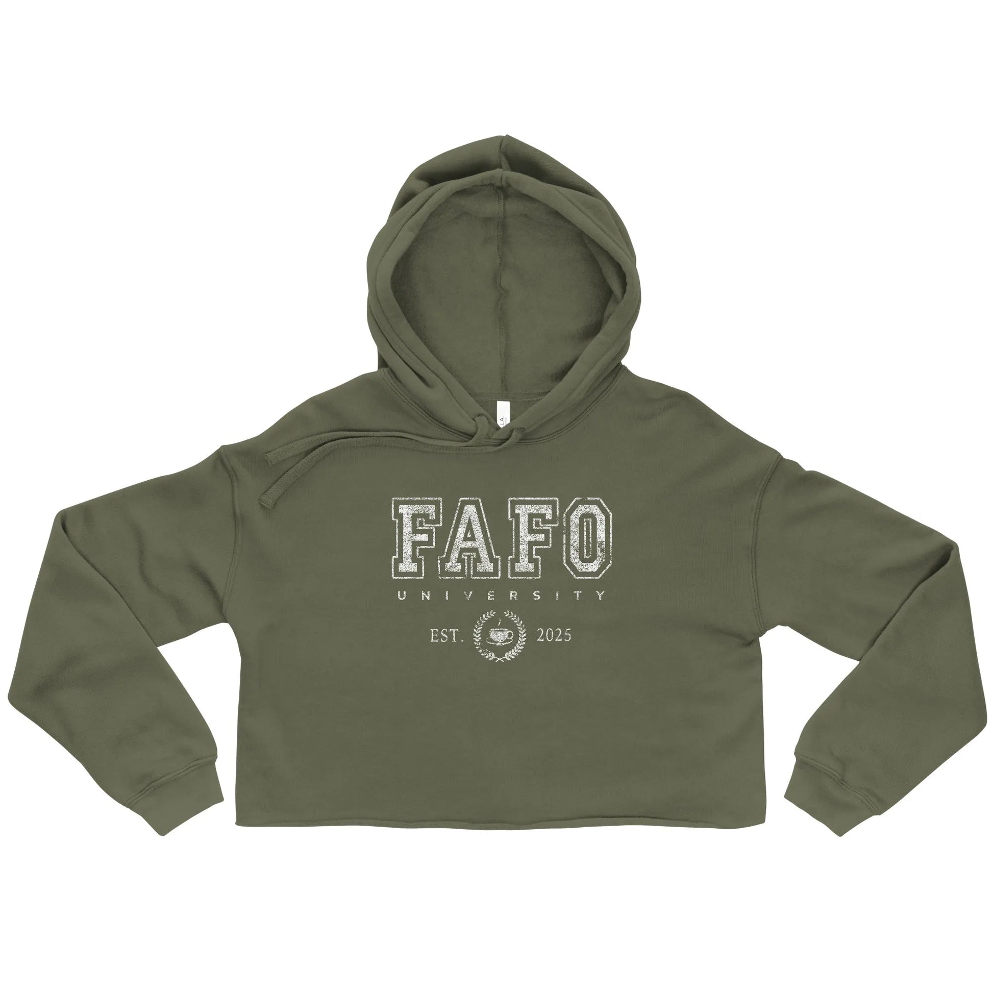 FAFO University Women’c Crop Hoodie, Anne Lesniak, Rebel Girl Rampage