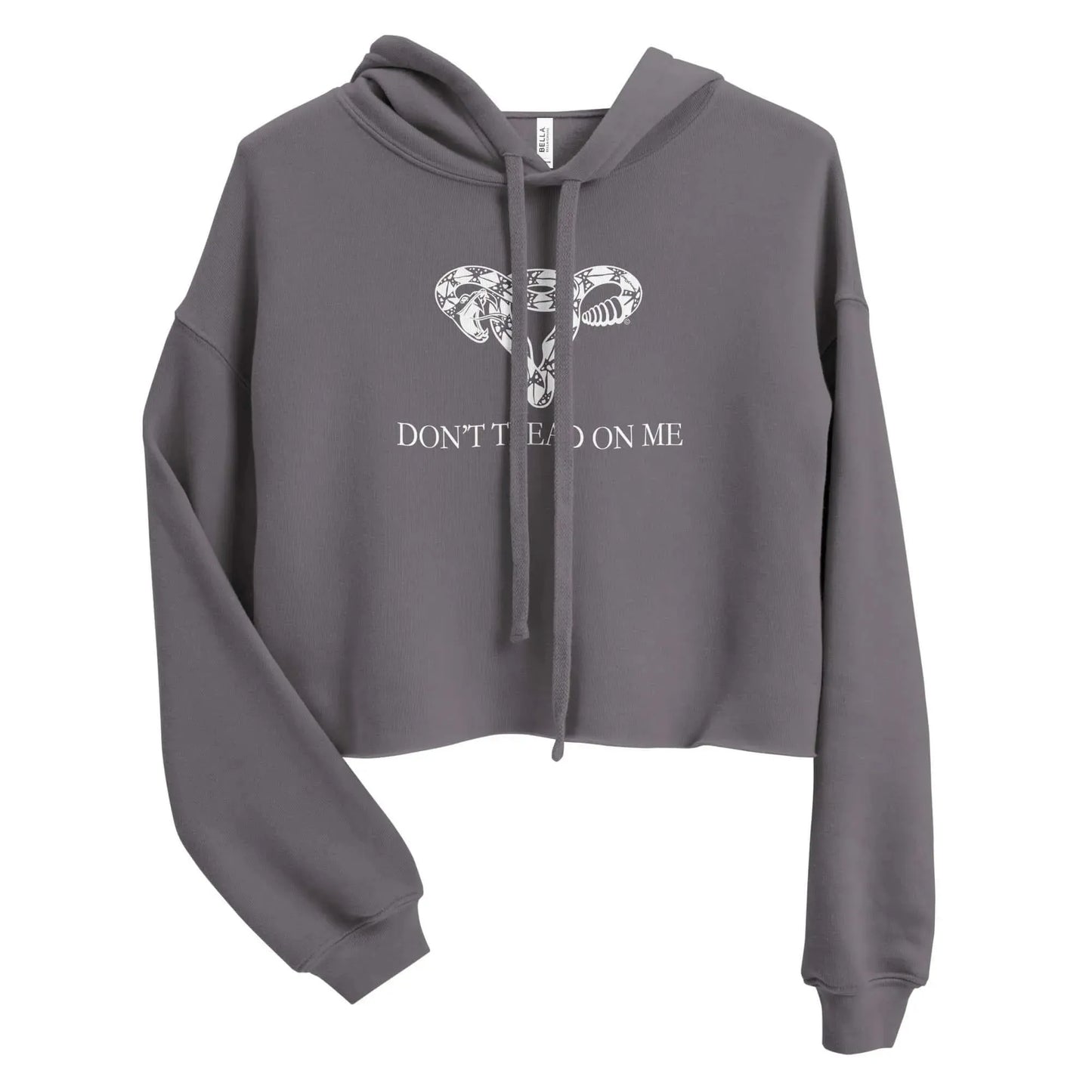 Don’t Tread On Me Uterus Crop Hoodie Women’s Rights