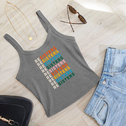 Resister sisters, resist, revolt, protest tank top, democracy, power to the people, Rebel Girl Rampage