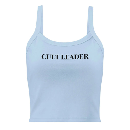 Cult Leader Women’s Crop Micro Rib Tank Top, witchy yoga girl, Sassy designs, Rebel Girl Rampage