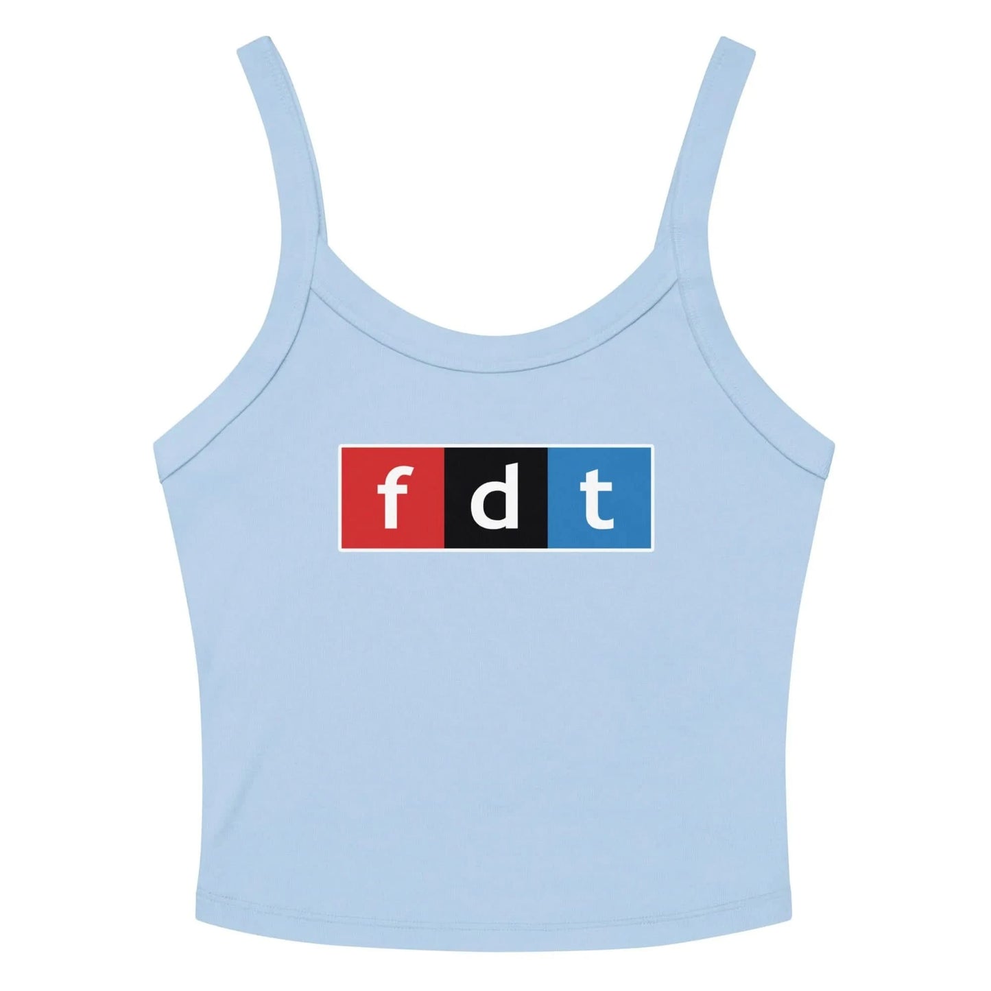 FDT Crop Micro Rib Tank Top, Save Public Broadcasting, PBS, NPR, Rebel Girl Rampage