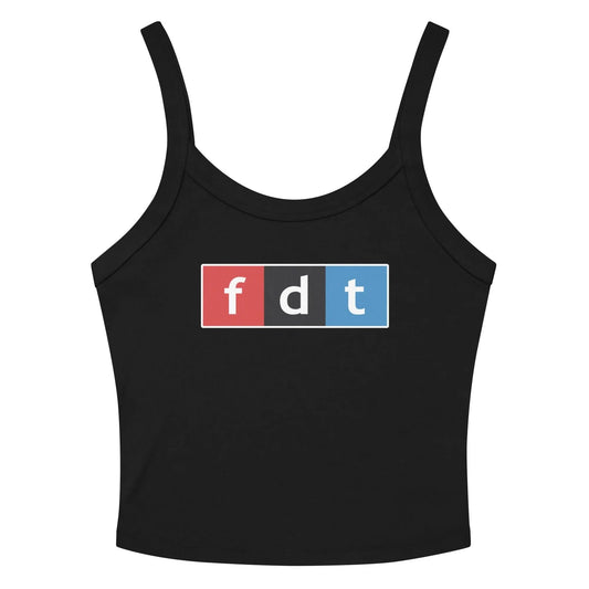 FDT Crop Micro Rib Tank Top, Save Public Broadcasting, PBS, NPR, Rebel Girl Rampage