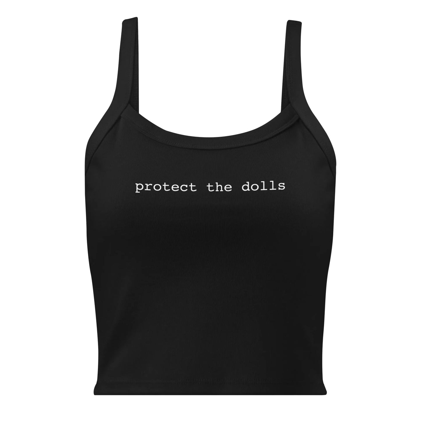 Protect The Dolls Women’s Crop Micro-Rib Tank Top, LGBTQ Fundraiser Shirt, Robe; Girl Rampage