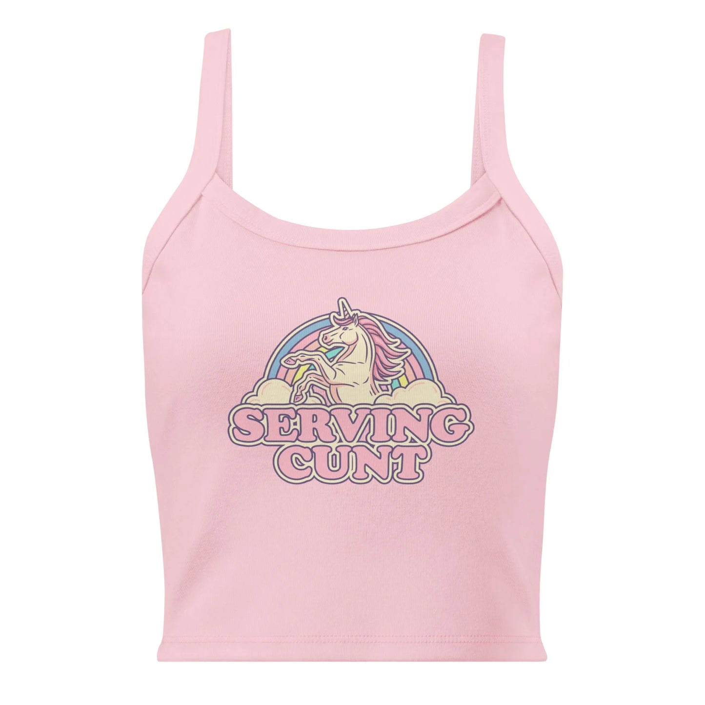 Serving C Unicorn Tank Top, Rainbows and Unicorns, cute and sassy art, Anne Lesniak, Rebel Girl Rampage