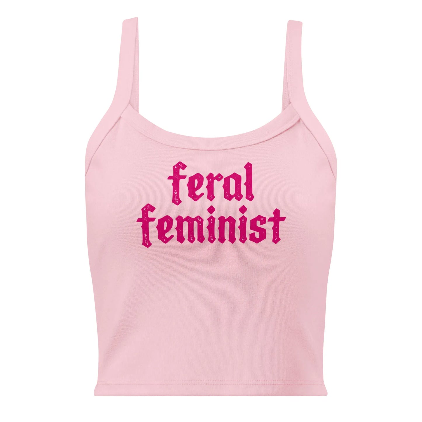 Feral Feminist Crop Tank Top, Girl Power, Rebel Girl Rampage