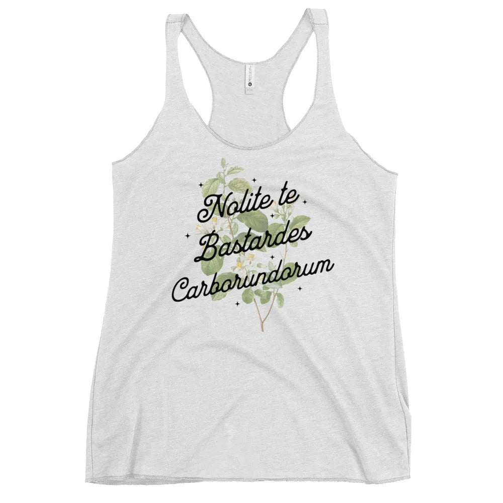 Nolite Te Bastardes Carborundorum Racerback Tank Top, Handmaid, Feminist Rogue Petal CO, Rebel Girl Rampage