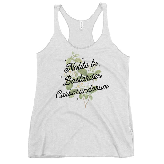 Nolite Te Bastardes Carborundorum Racerback Tank Top, Handmaid, Feminist Rogue Petal CO, Rebel Girl Rampage