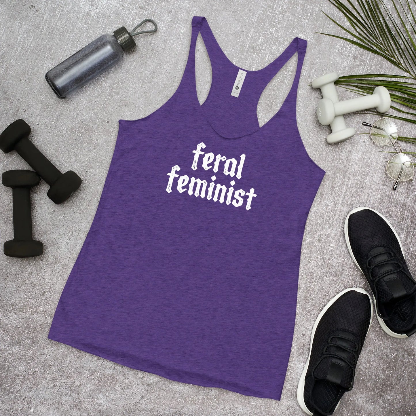 Feral Feminist Racerback Tank Top, Women empowerment, Gender Equity, Witchy, Rebel Girl Rampage