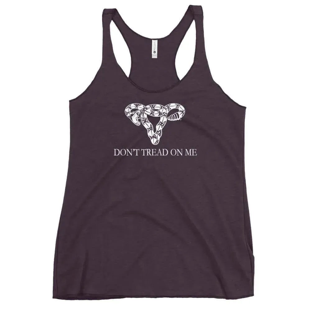 Don’t Tread On Me Uterus Racerback Tank Top, Feminist Gadsden, Anne Lesniak, Rebel Girl Rampage