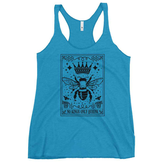 Queen Bee No Kings Racerback Tank