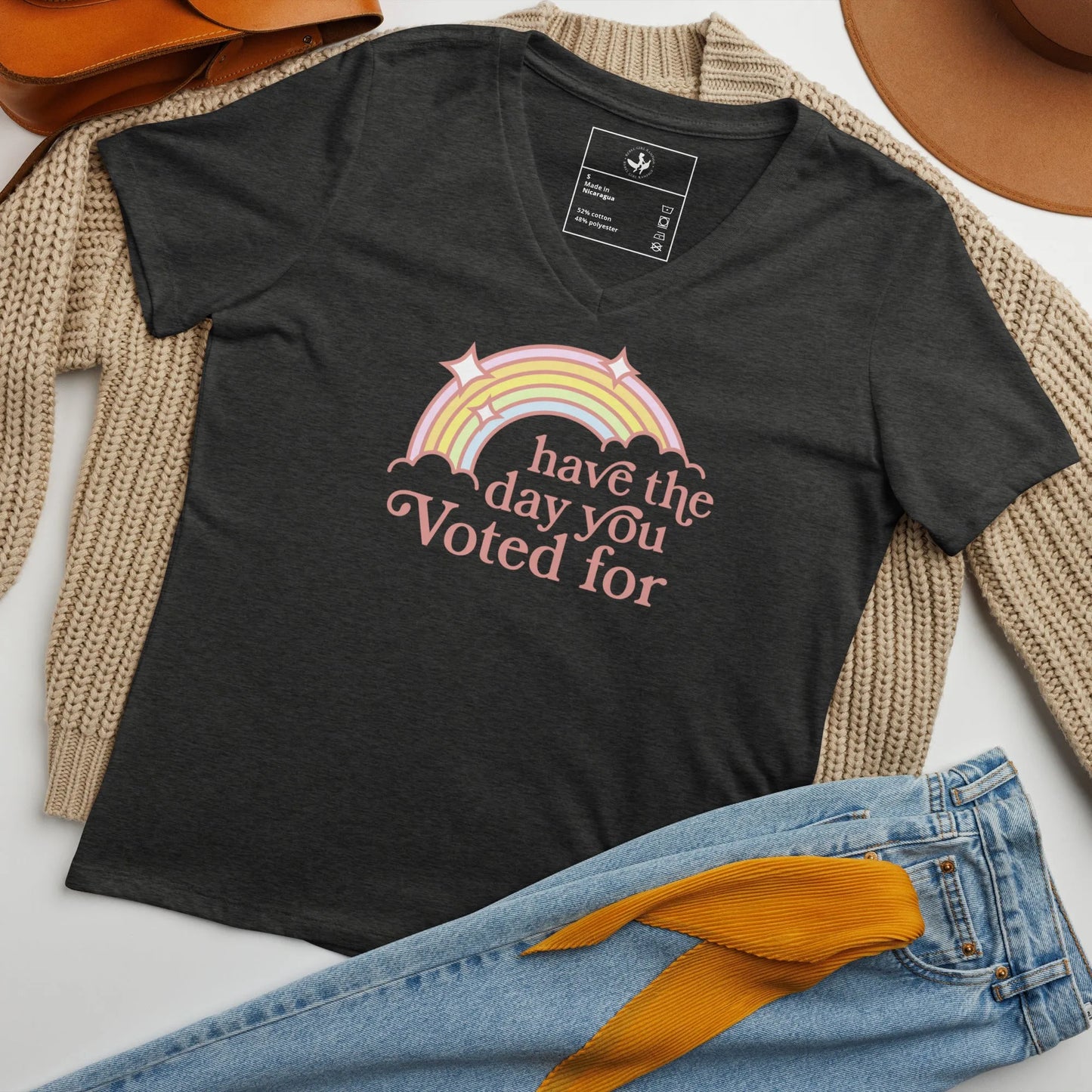 Have The Day You Voted For Women’s V-Neck T-Shirt, Anne Lesniak, Rebel Girl Rampage