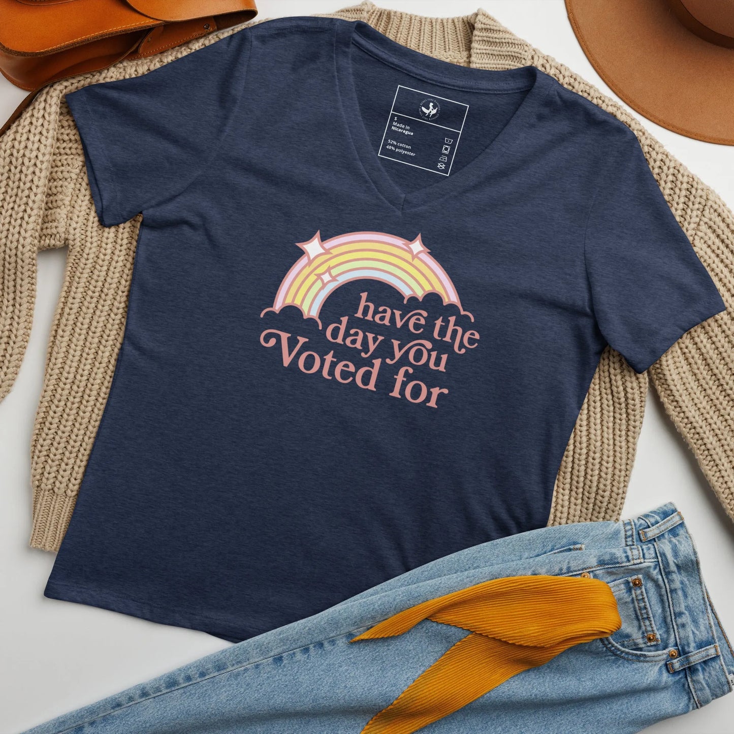 Have The Day You Voted For Women’s V-Neck T-Shirt, Anne Lesniak, Rebel Girl Rampage