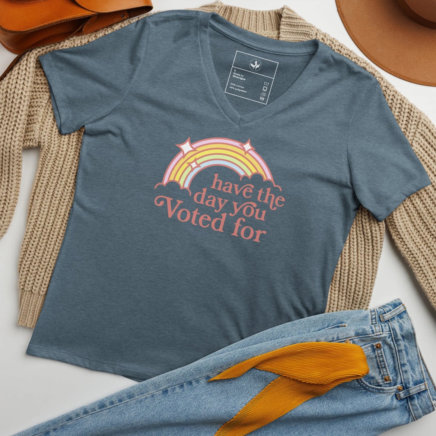 Have The Day You Voted For Women’s V-Neck T-Shirt, Anne Lesniak, Rebel Girl Rampage