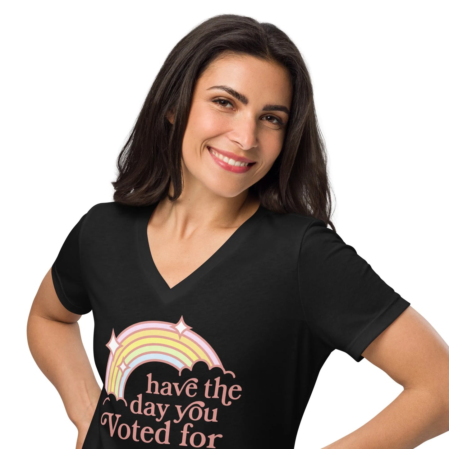 Have The Day You Voted For Women’s V-Neck T-Shirt, Anne Lesniak, Rebel Girl Rampage