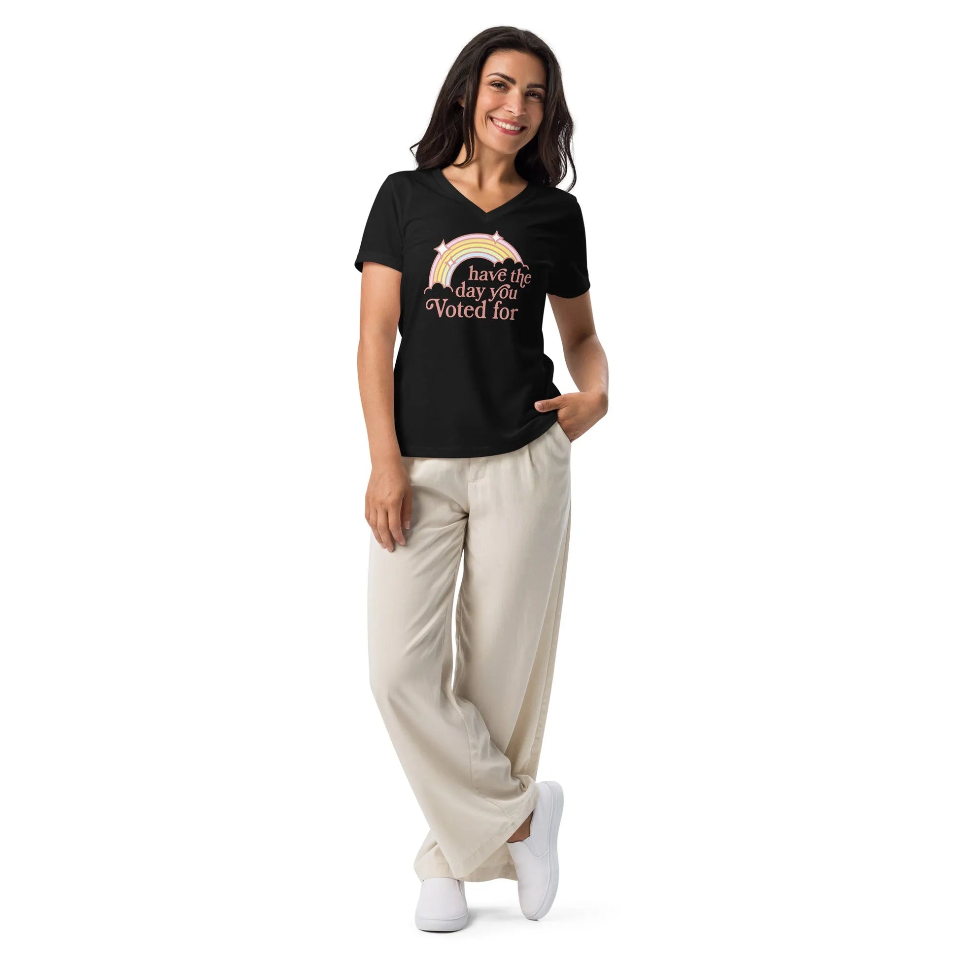 Have The Day You Voted For Women’s V-Neck T-Shirt, Anne Lesniak, Rebel Girl Rampage