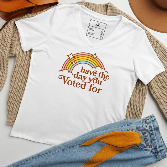 Have The Day You Voted For Women’s V-Neck T-Shirt, Anne Lesniak, Rebel Girl Rampage