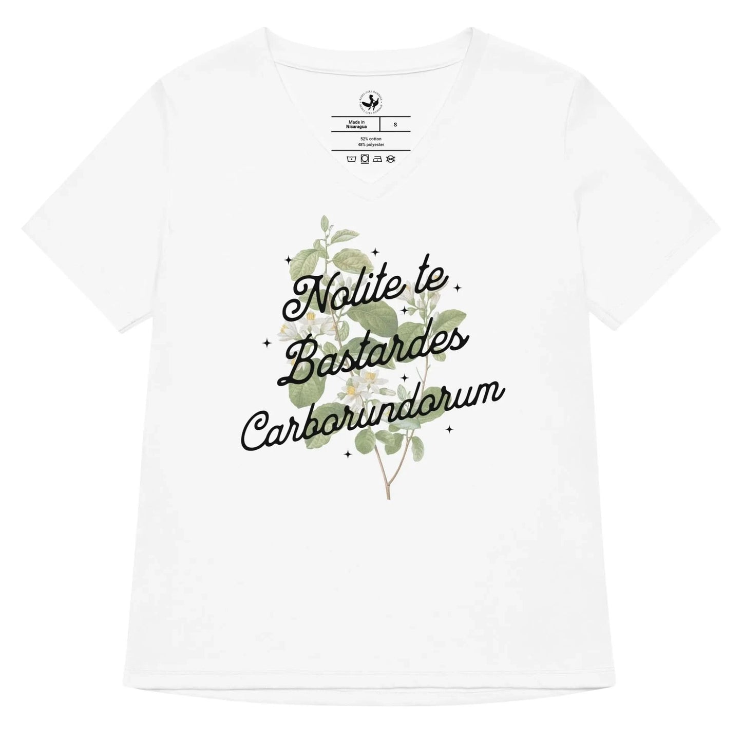 Nolite te Bastardes Carborundorum Women’s V neck T-Shirt, Feminist tops, Don’t let the bastards grind you down, Handmaid, Rebel Girl Rampage