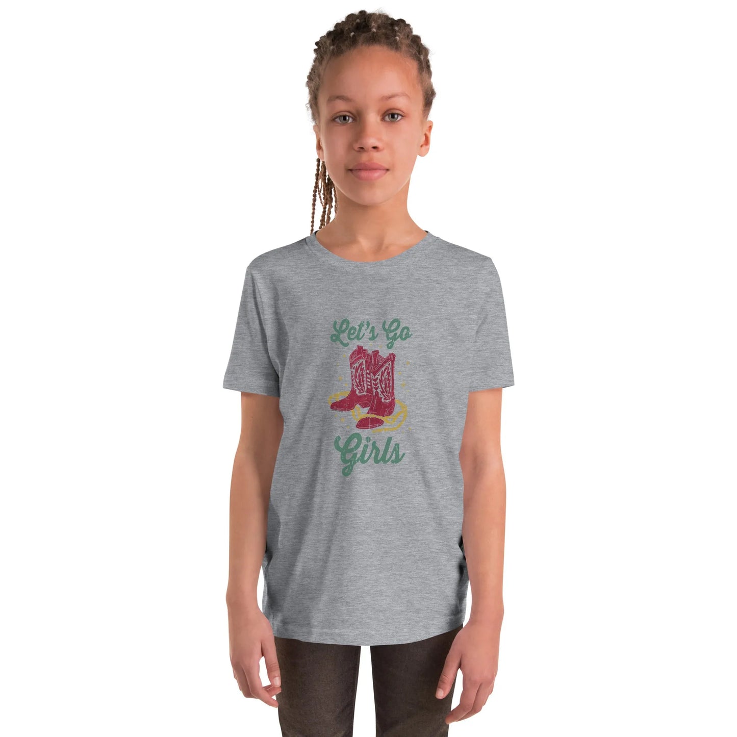 Let’s Go Girls Western Cowgirl Boots youth Texas Country T-Shirt Rebel Girl Rampage