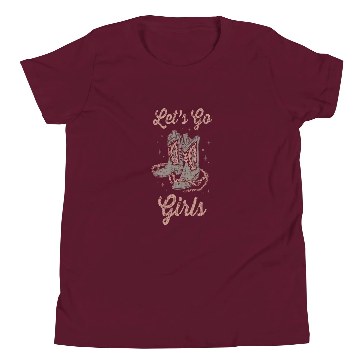 Let’s Go Girls Western Cowgirl Boots youth Texas Country T-Shirt Rebel Girl Rampage
