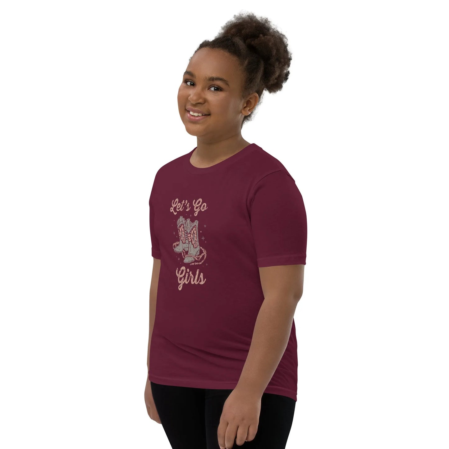 Let’s Go Girls Western Cowgirl Boots youth Texas Country T-Shirt Rebel Girl Rampage