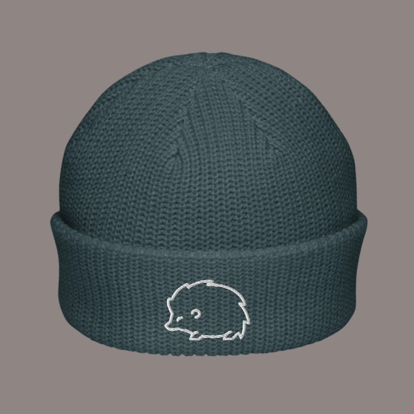 Hedgehog Embroidered Fisherman Beanie