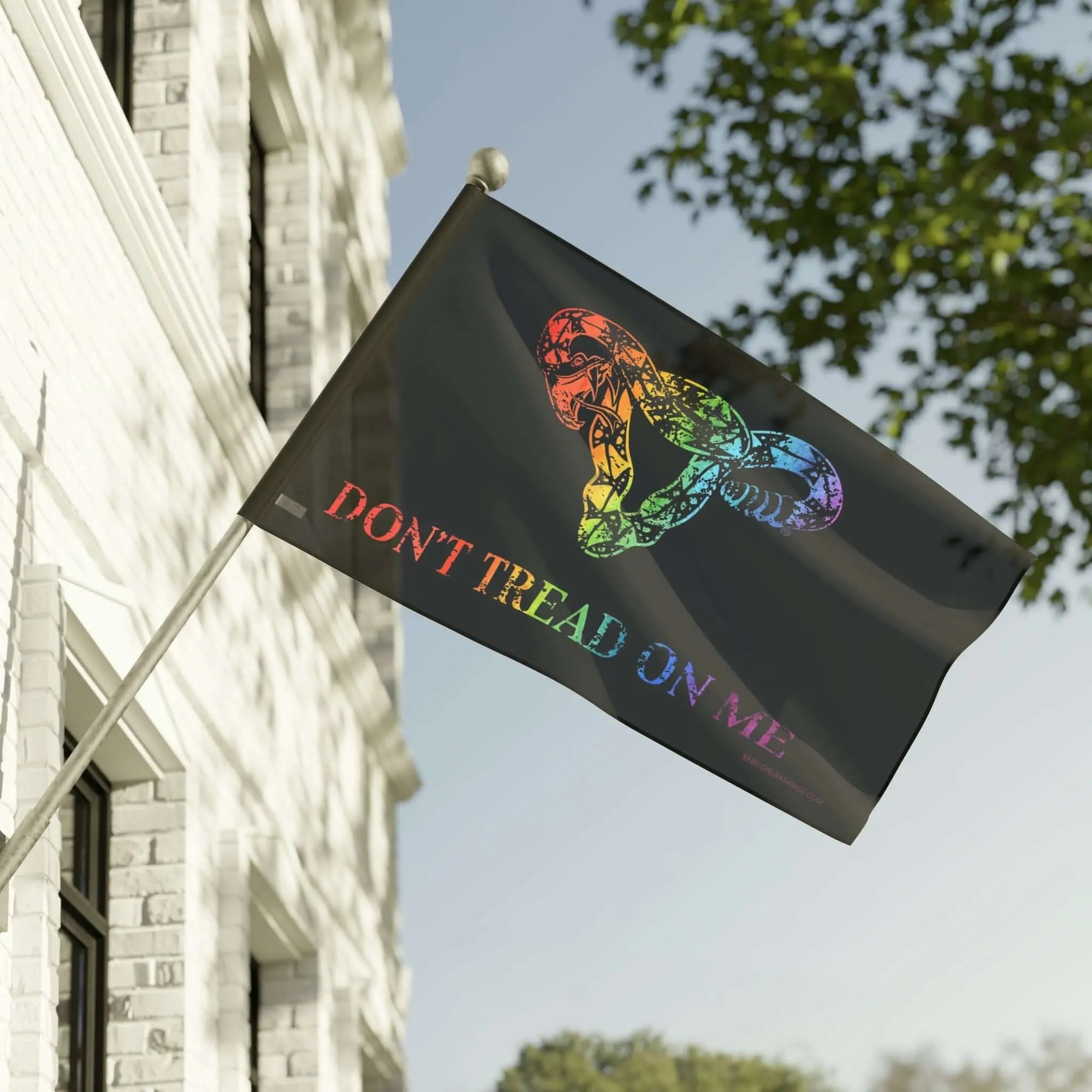 Don’t Tread On Me Rainbow Uterus Pride Flag 