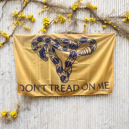 Don’t Tread On Me Gadsden Uterus Banner Flag Rebel Girl Rampage